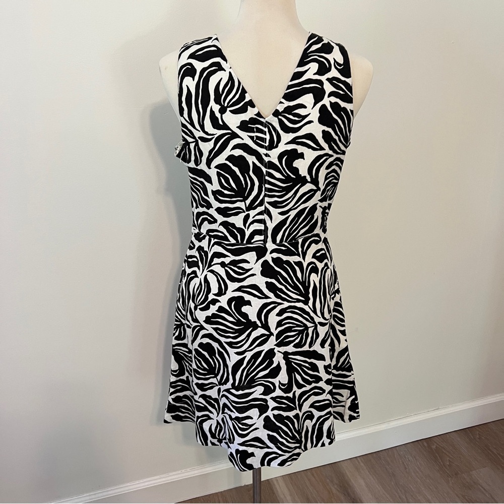 Nicole Miller Linen Dress + Vest Set – Size S Black and white - Picture 3 of 7